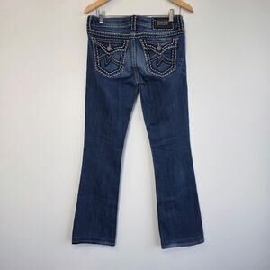 Miss Me Y2 K Irene Boot Cut Low Rise Jeans Sz 29 Embroidered Back Pockets